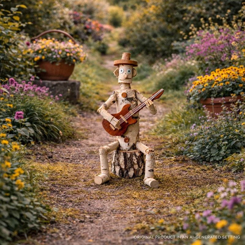Lignum decorative wooden garden figurine made from birch TheWickerStories