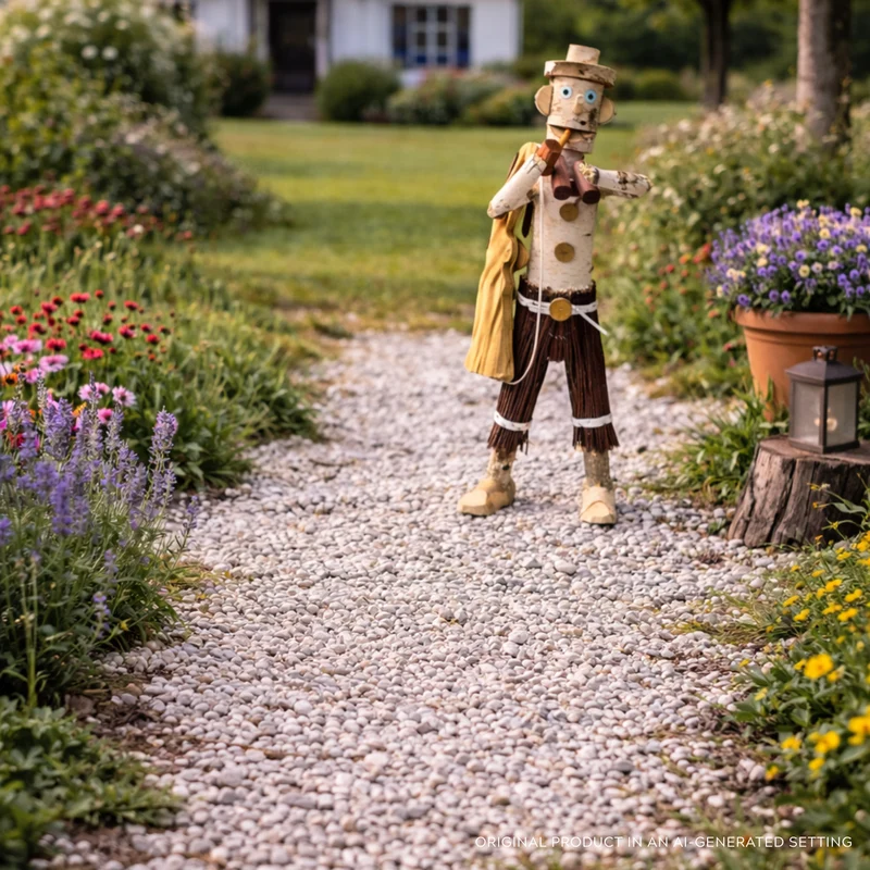 Lignum decorative wooden birch figurine for the garden TheWickerStories