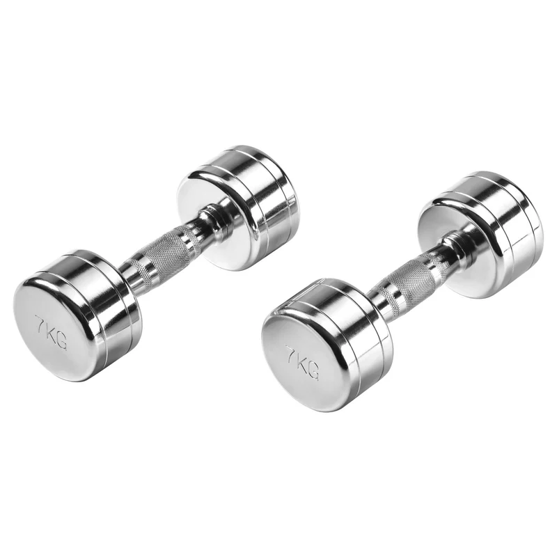 Chrom Kurzhanteln gerändelt, verchromt und hochglanzpoliert