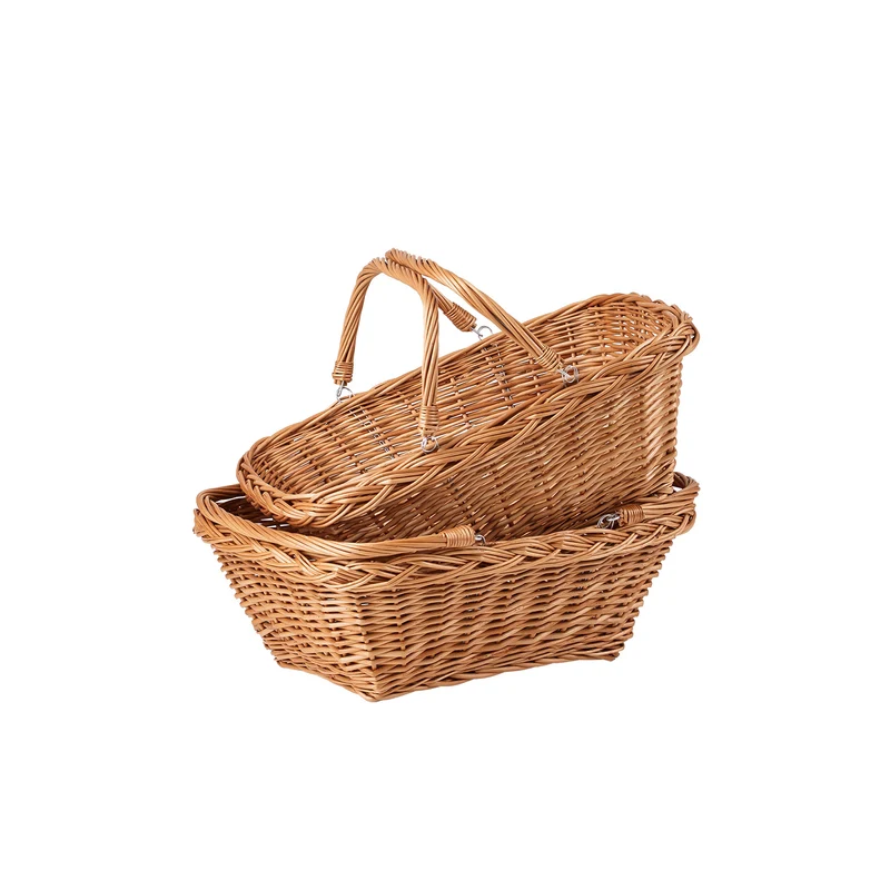 Tamarius wicker display basket for shop and home, with handles by TheWickerStories