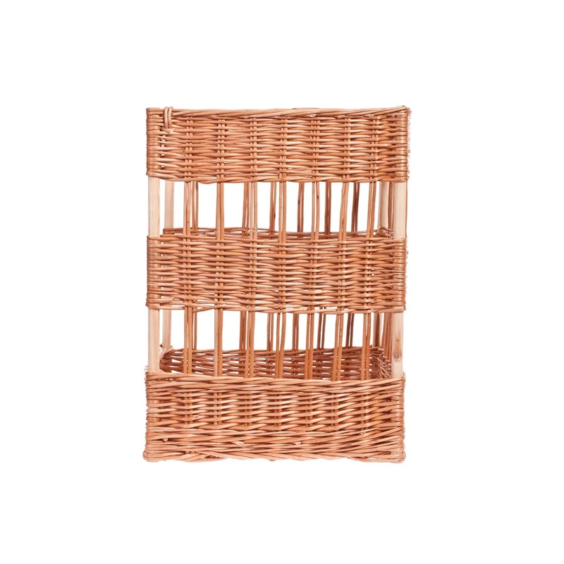 Briza wicker baguette holder for bread display, freestanding TheWickerStories