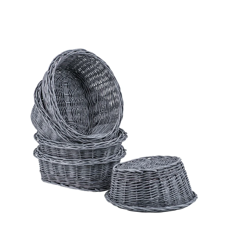 Zasoria wicker bread display baskets – set of 5 TheWickerStories