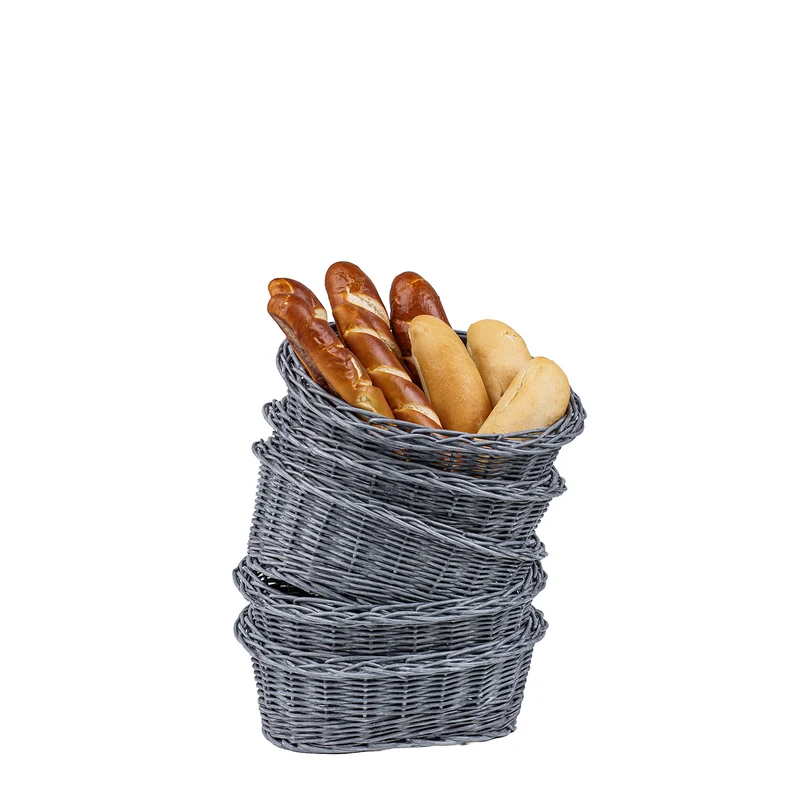 Zasoria wicker bread display baskets – set of 5 TheWickerStories