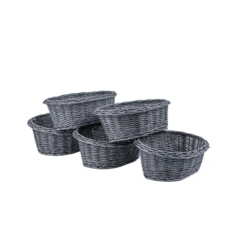 Zasoria wicker bread display baskets – set of 5 TheWickerStories