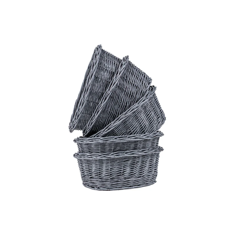 Zasoria wicker bread display baskets – set of 5 TheWickerStories
