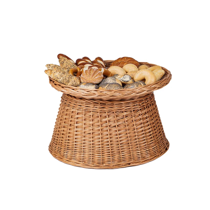 Turina wicker bread basket for display in bakery and shop TheWickerStories