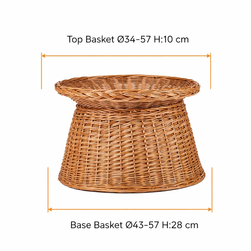 Turina wicker bread basket for display in bakery and shop TheWickerStories