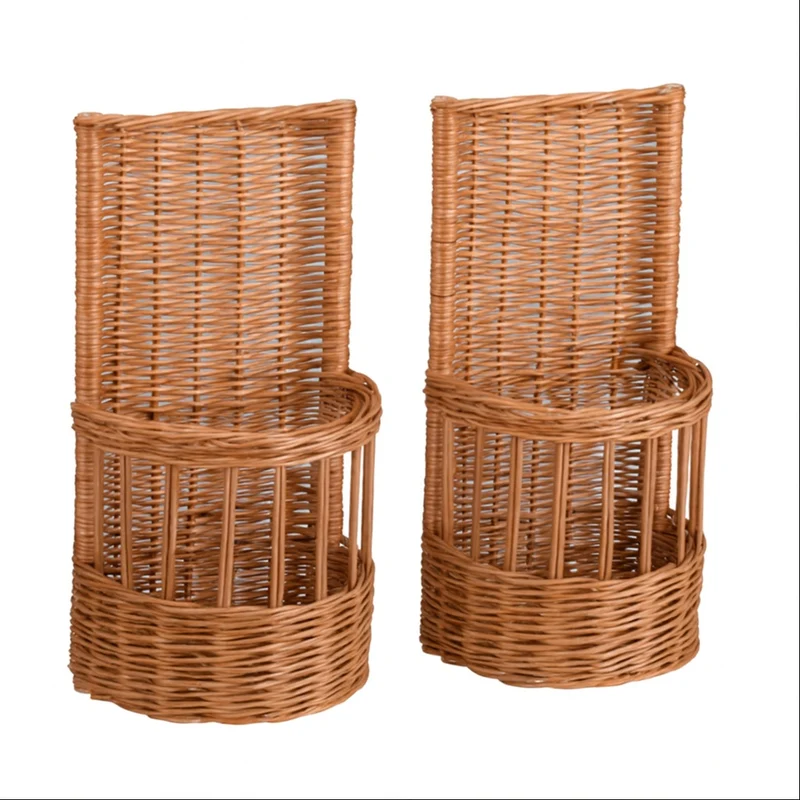 Bivela wicker baguette basket for storage and display – set of 2 TheWickerStories