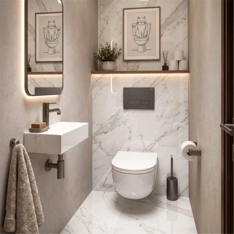 Unterputz-WC-Gestell Set Slim 024N – Titan HD Drückerplatte