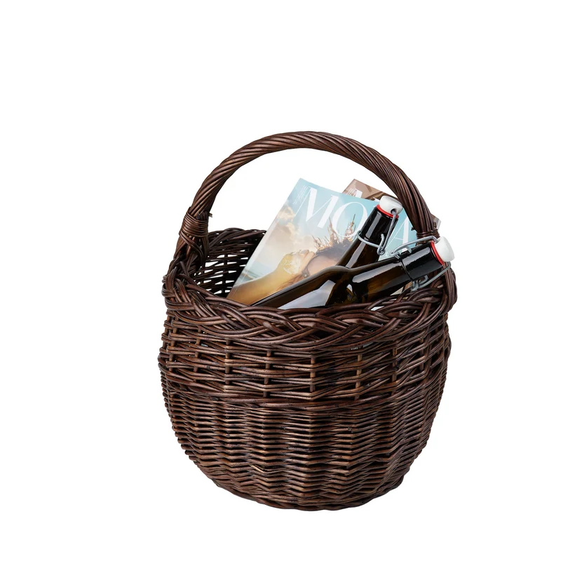 Wictor wicker shopping basket, picnic basket with handle TheWickerStories