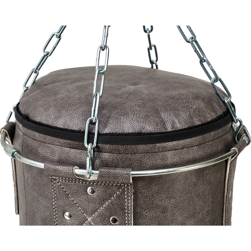 Vintage Jab & Hook Boxsack mit Stahlkette und Metallring