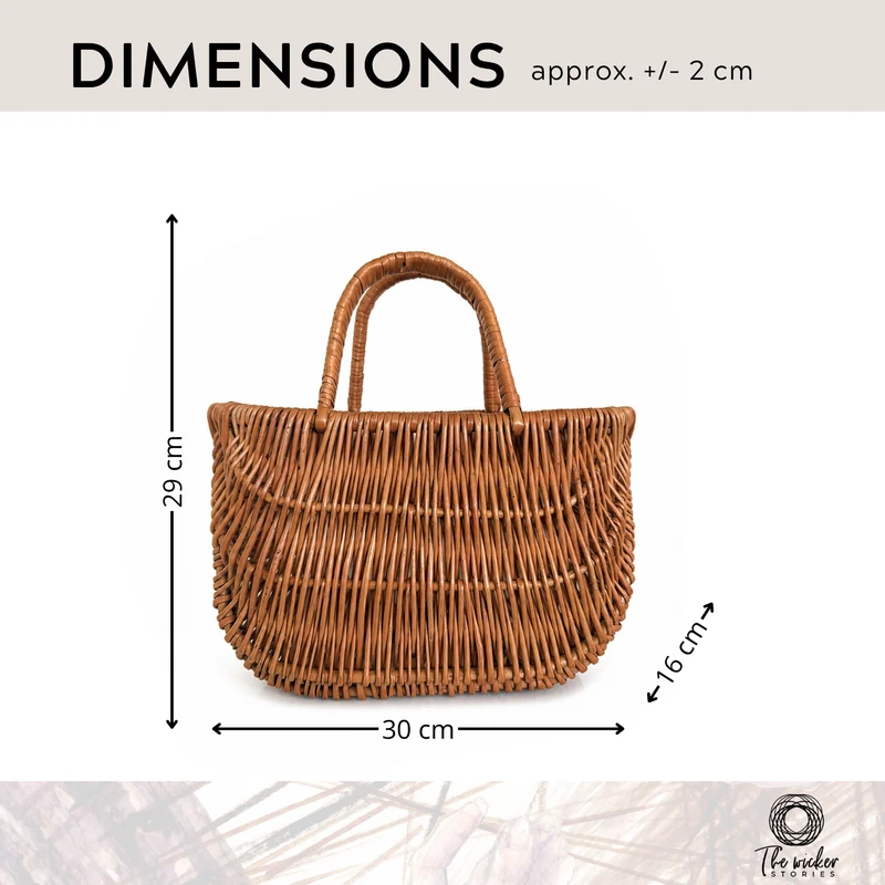 Werlissa wicker bag, women's handbag, picnic basket with handles TheWickerStories