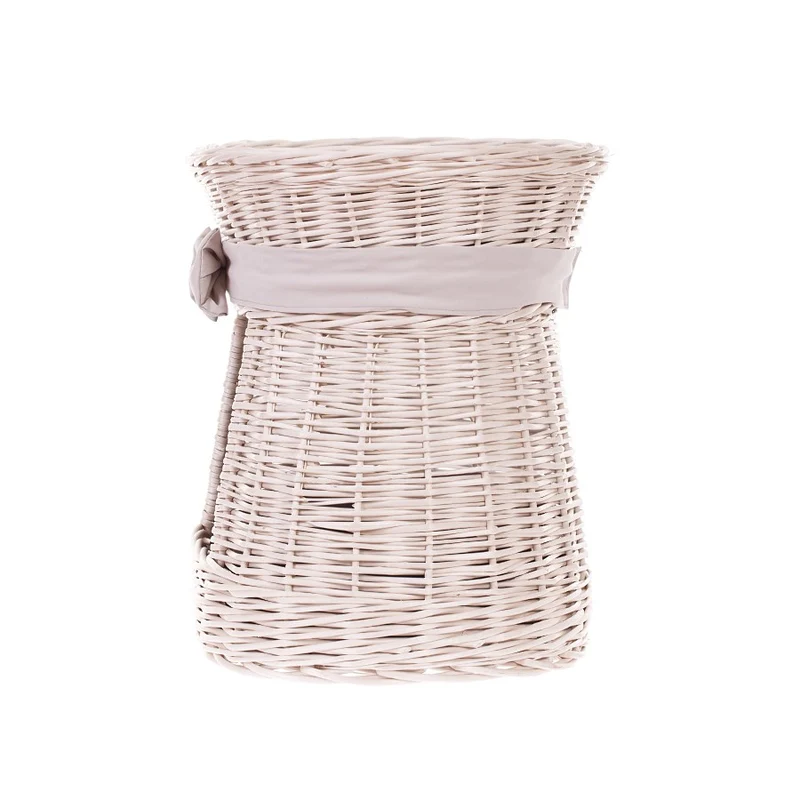 Erif two-level wicker cat house with brown cushions TheWickerStories