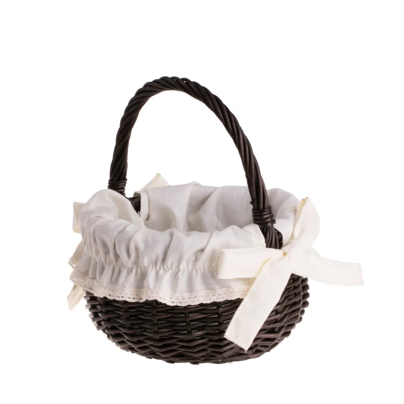 Zawia wicker Easter basket for blessing, with handle and trim, TheWickerStories