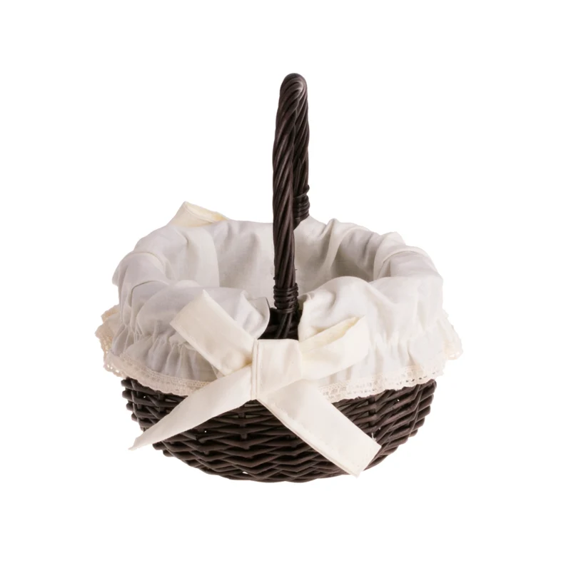 Zawia wicker Easter basket for blessing, with handle and trim, TheWickerStories
