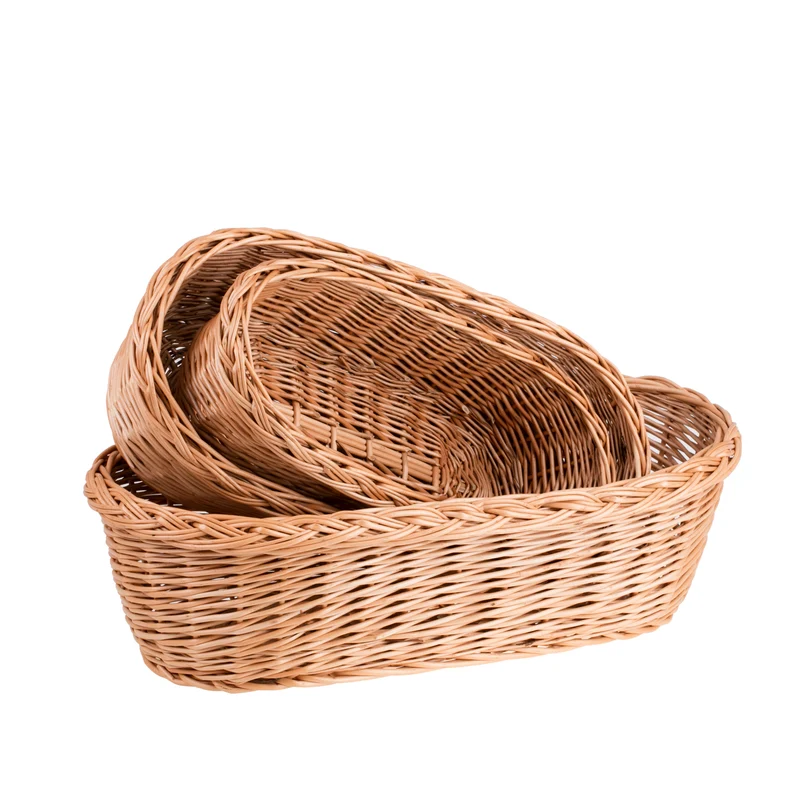Fivina wicker plant pot cover set, 3-piece set. TheWickerStories