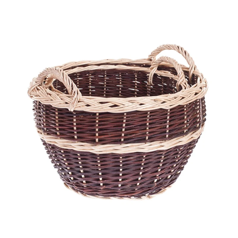 Viloria wicker harvest basket for fruits and vegetables, with handles TheWickerStories