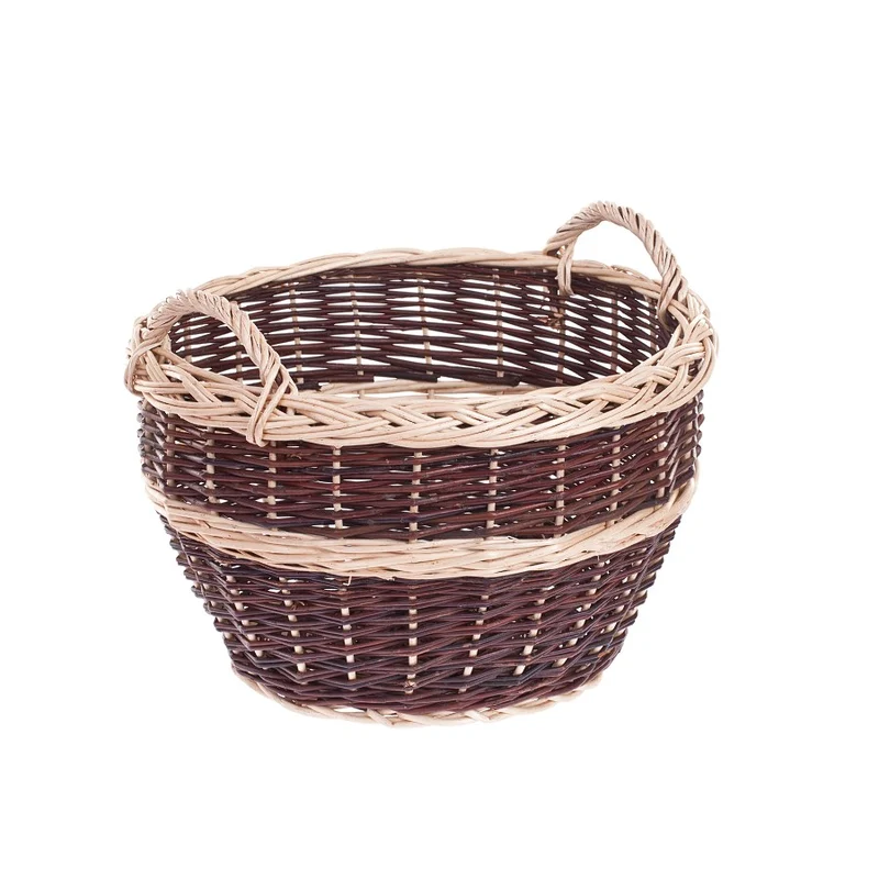 Viloria wicker harvest basket for fruits and vegetables, with handles TheWickerStories