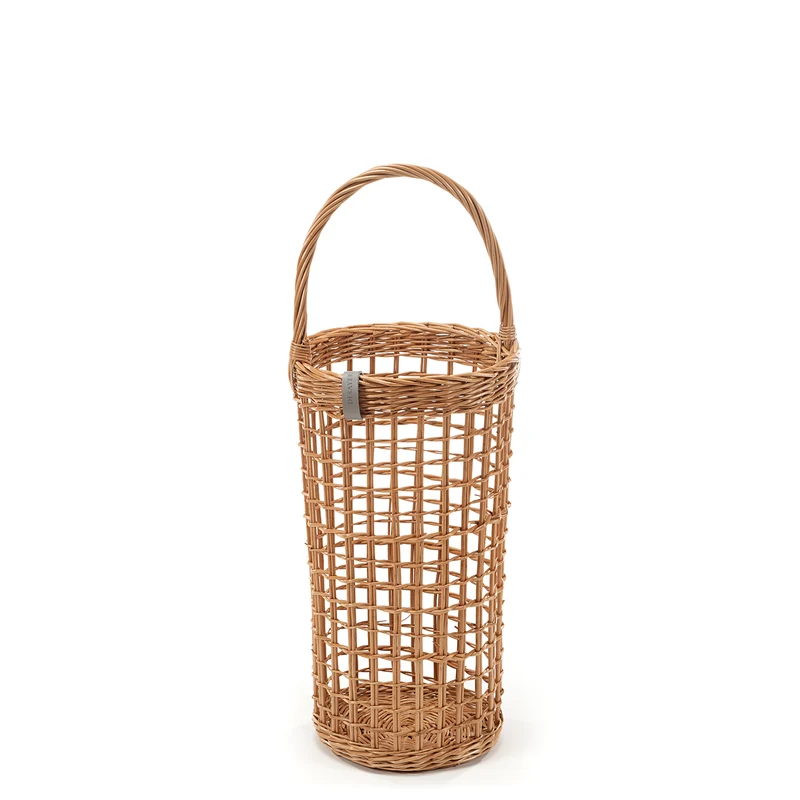 Desayer wicker umbrella stand for the entryway with handle TheWickerStories