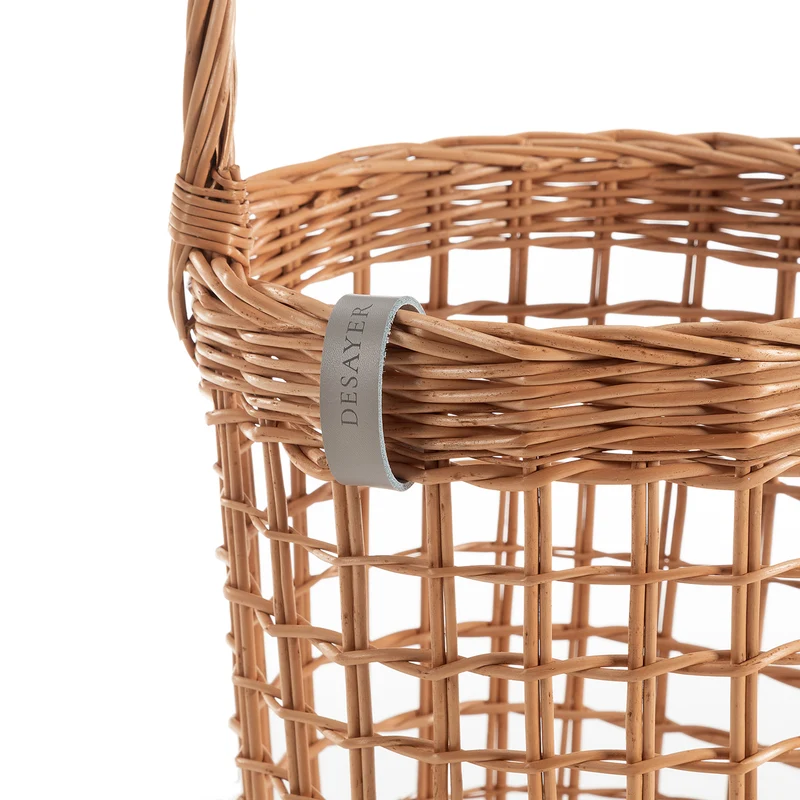 Desayer wicker umbrella stand for the entryway with handle TheWickerStories