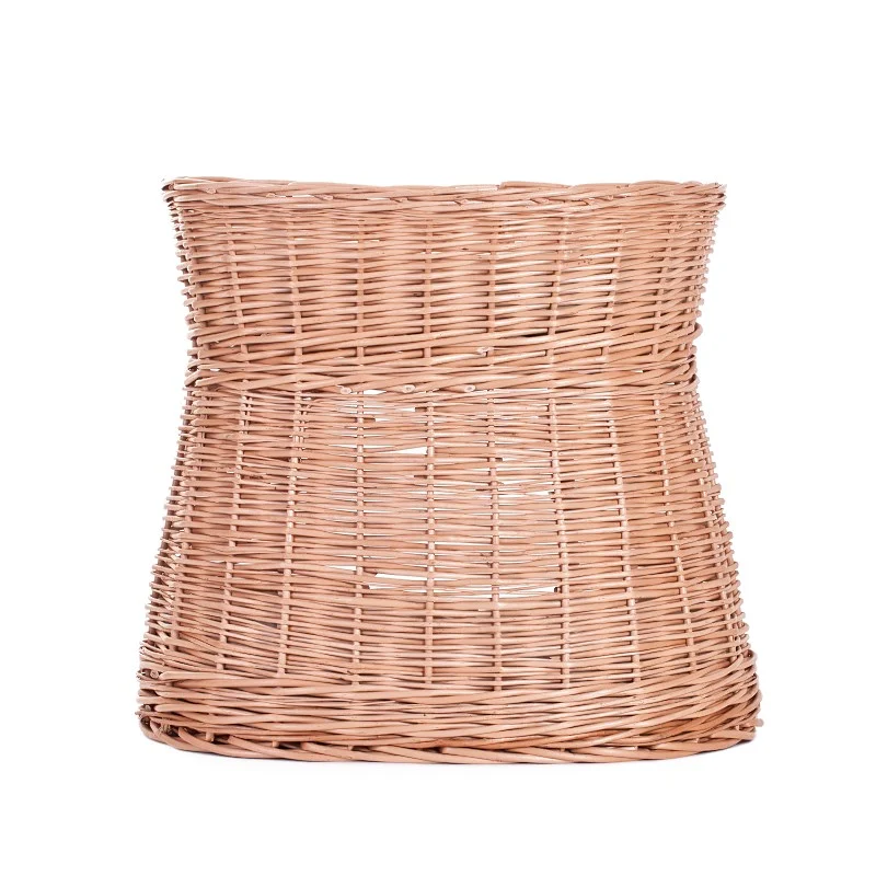 Erif wicker cat house with two tiers and beige cushions TheWickerStories