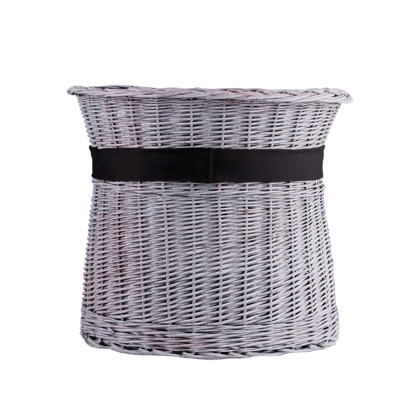 Erif wicker cat house, two-tier, with black trim and cushions TheWickerStories