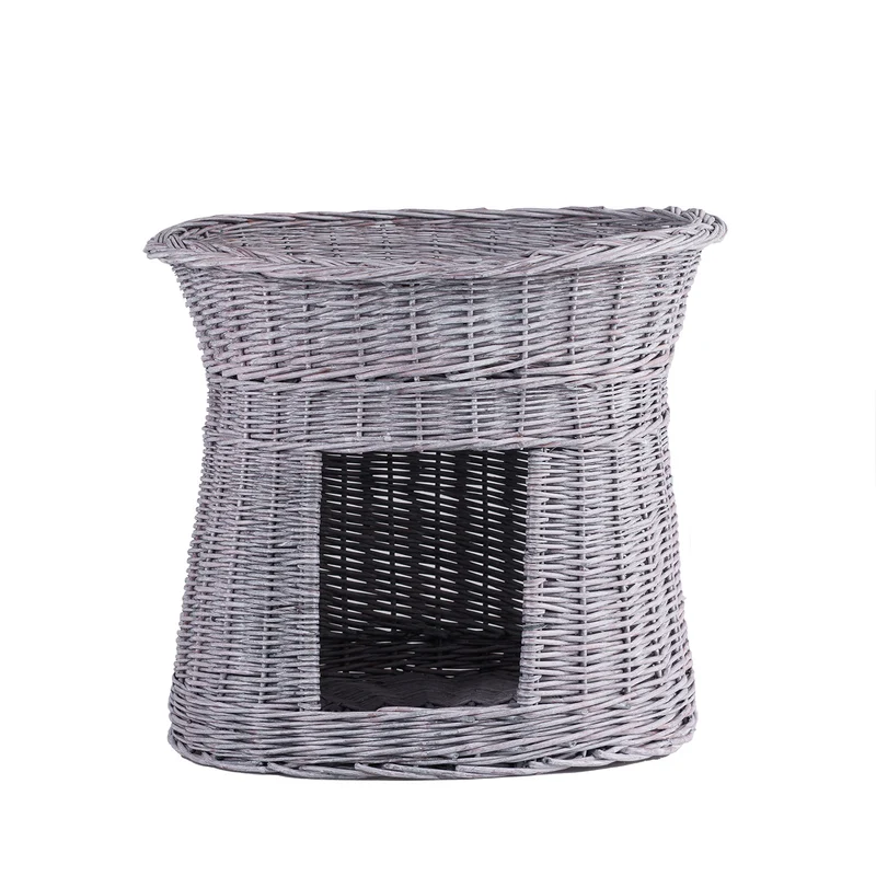 Erif two-level wicker cat house TheWickerStories