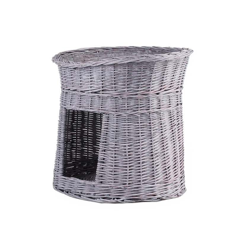 Erif two-level wicker cat house TheWickerStories