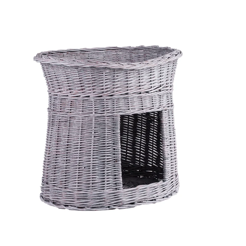 Erif two-level wicker cat house TheWickerStories