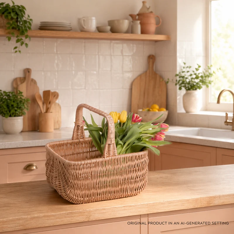 Willesia wicker shopping basket, mushroom and picnic basket, decorative gift basket TheWickerStories