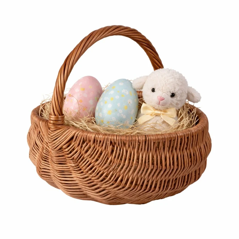 Voravia wicker Easter basket TheWickerStories