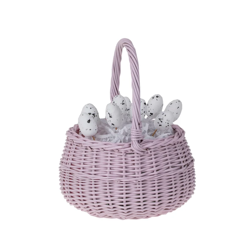 Zawia wicker Easter basket for blessing, with handle TheWickerStories