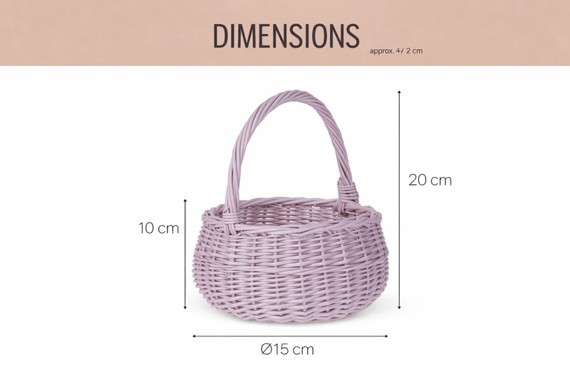 Zawia wicker Easter basket for blessing, with handle TheWickerStories