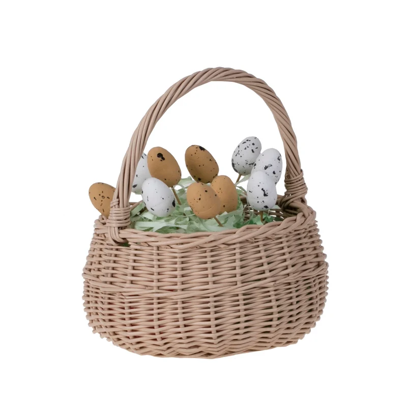 Zawia wicker Easter basket for blessing, with handle TheWickerStories