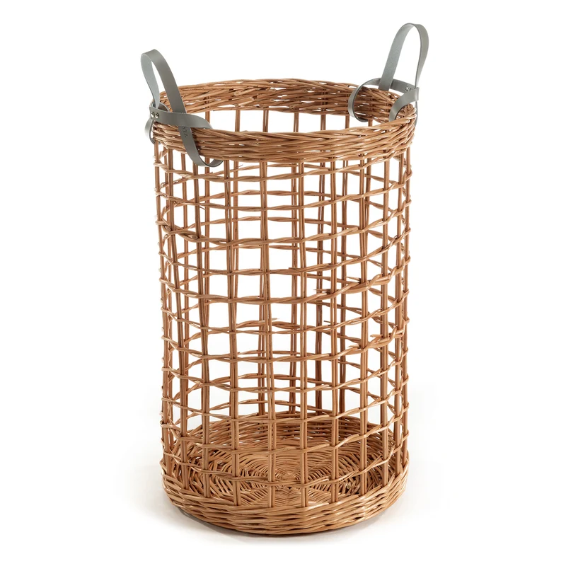 Desayer wicker storage and laundry basket with leather handles TheWickerStories
