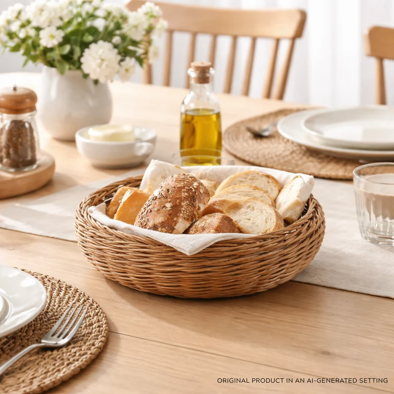 Desayer wicker bread box, bread bowl, round bread basket TheWickerStories