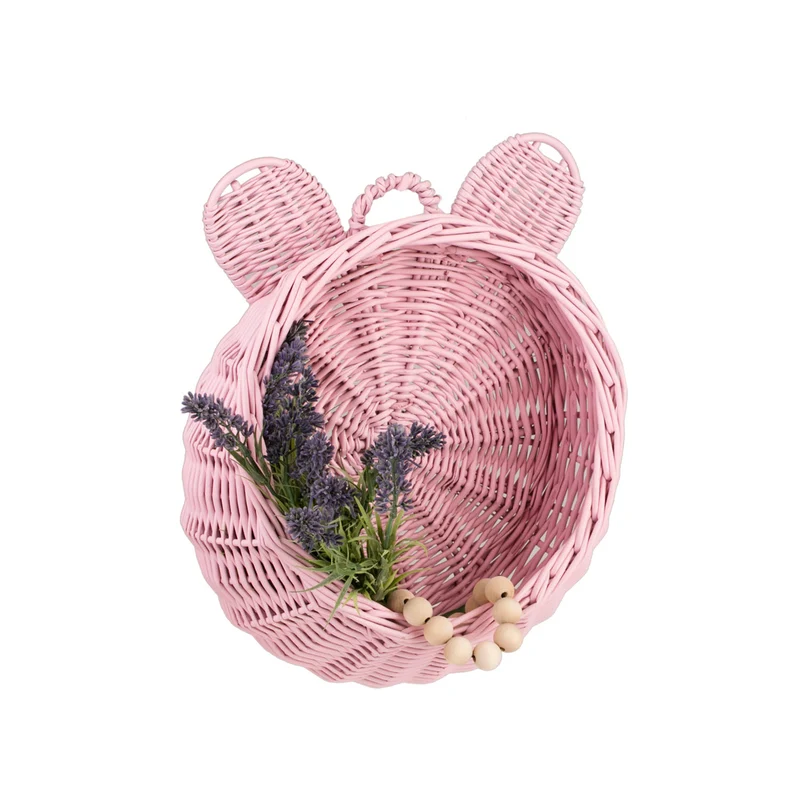 Zanoria wicker storage basket for children's room, hanging, with handle TheWickerStories