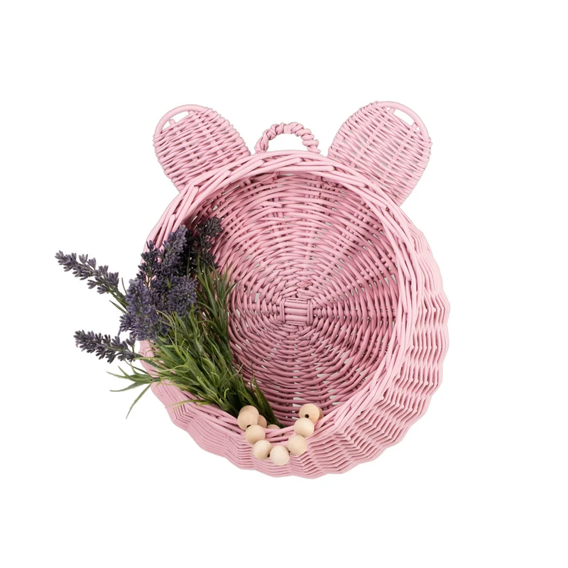 Zanoria wicker storage basket for children's room, hanging, with handle TheWickerStories