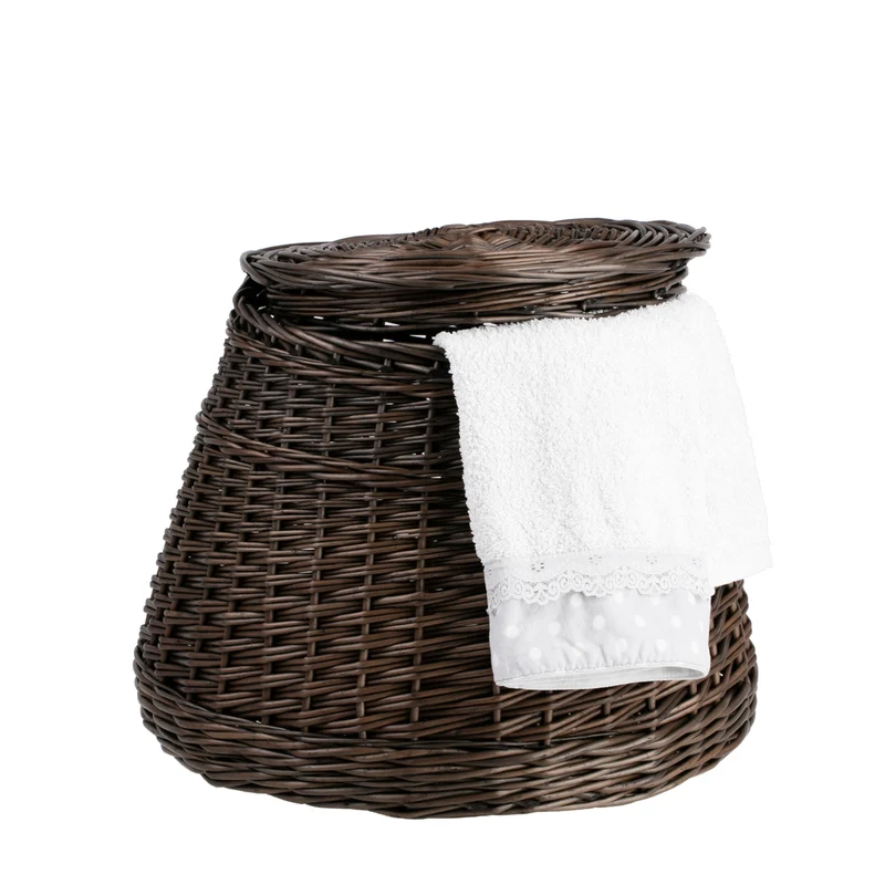 Mirell wicker laundry and toy storage basket with lid TheWickerStories