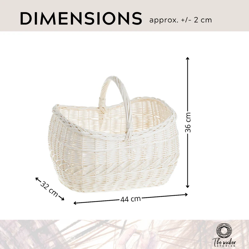 Walburga wicker shopping basket, mushroom and picnic basket, decorative gift basket TheWickerStories