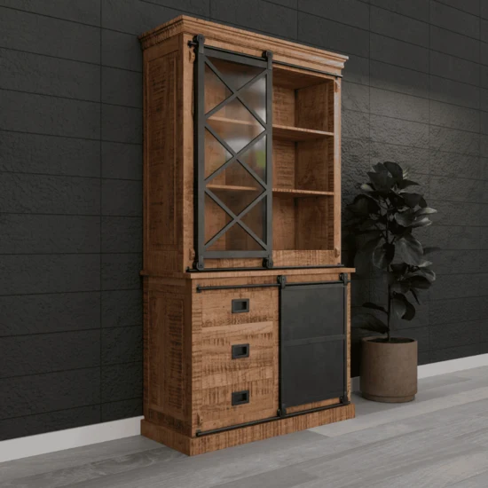 Vitrinenschrank Wolfsburg - 120 x 220 cm