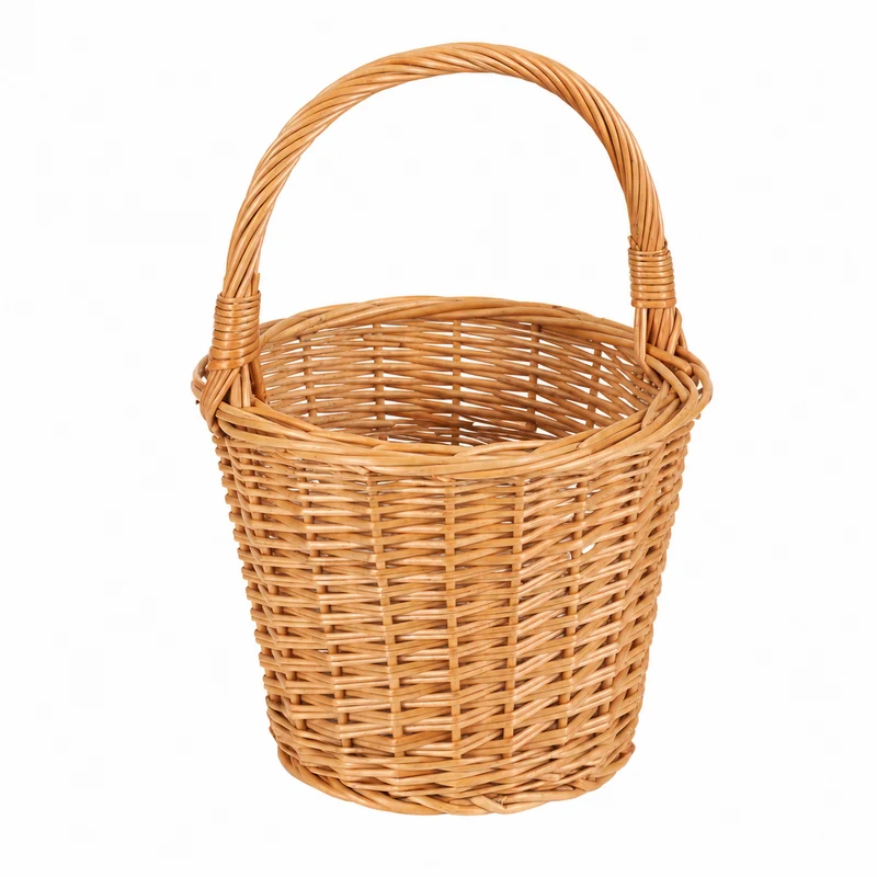 Zamia wicker Easter basket for blessing and decorations, with handle TheWickerStories