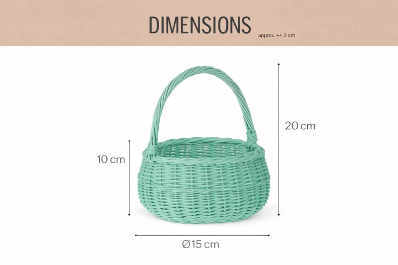 Zawia wicker Easter blessing basket with handle, TheWickerStories