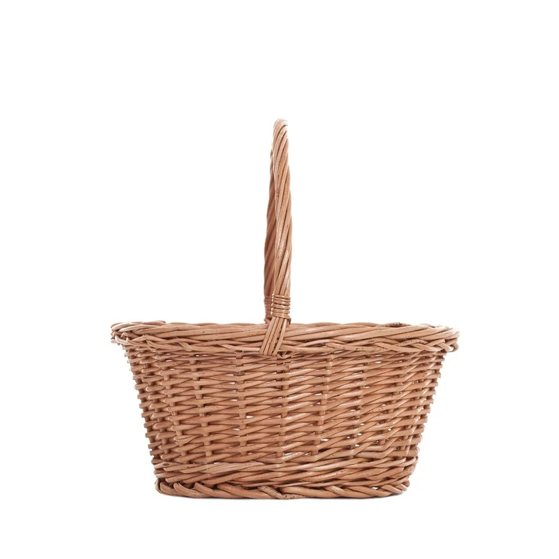 Zelia wicker Easter blessing basket with handle TheWickerStories