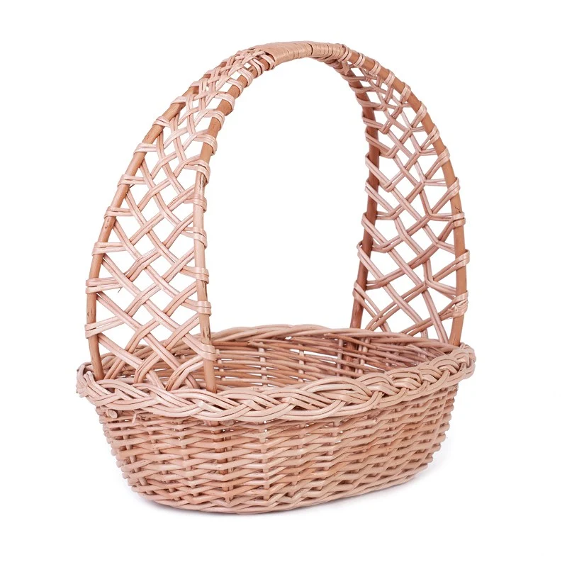 Zaria wicker Easter blessing basket with handle TheWickerStories