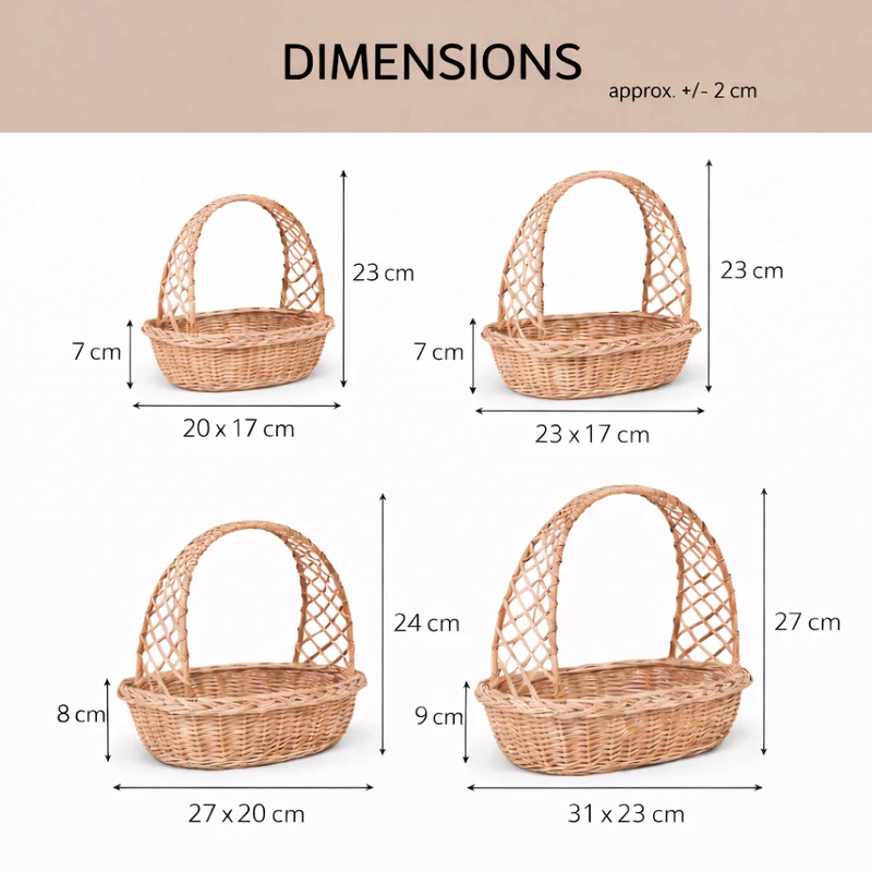Zaria wicker Easter blessing basket with handle TheWickerStories