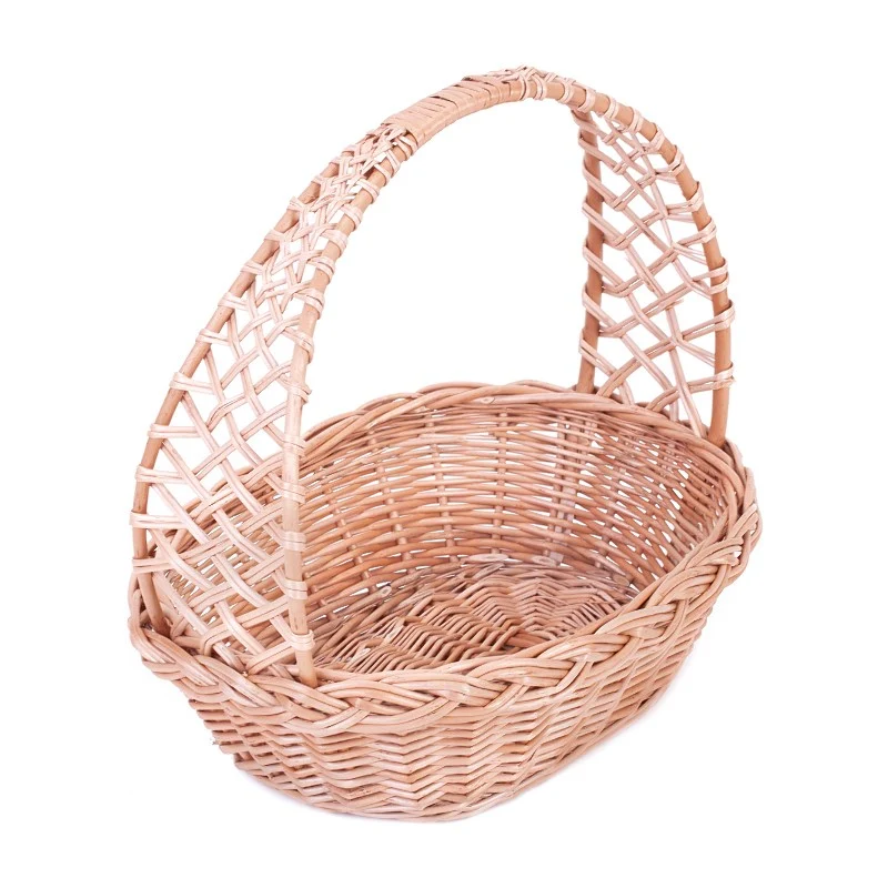 Zaria wicker Easter blessing basket with handle TheWickerStories