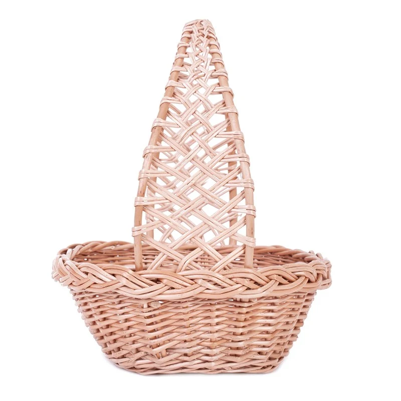 Zaria wicker Easter blessing basket with handle TheWickerStories