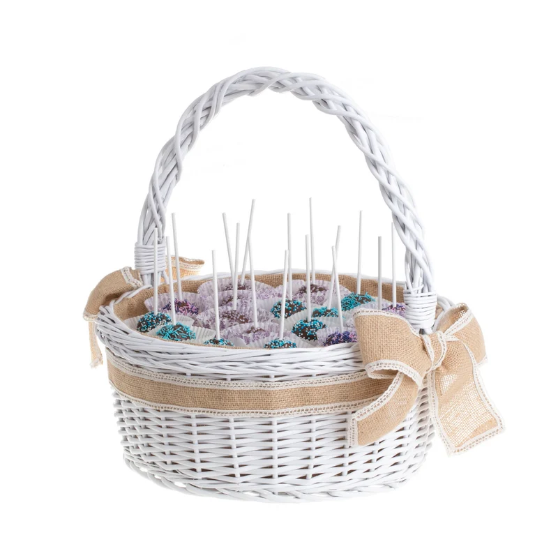 Zalvina wicker Easter gift basket with jute trim and handle TheWickerStories