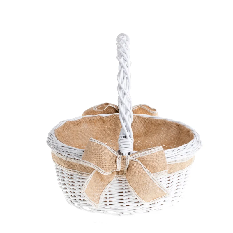 Zalvina wicker Easter gift basket with jute trim and handle TheWickerStories